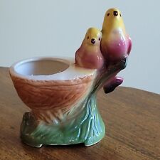 Vintage Royal Copley Pottery Love Birds Planter Vase 6