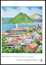 1950 USVI US Virgin Islands art by Aubrey C Ottley CCA vintage print ad picture