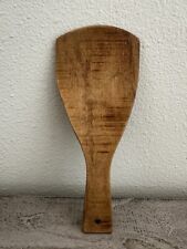 Vintage Wood Carved Butter Paddle Curved 9
