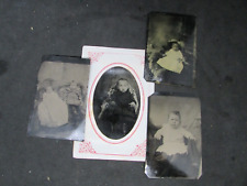 4 Antique Tintypes Group Photos - Babies & Young Infants       (D picture
