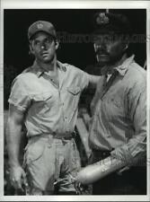 1986 Press Photo Gregory Harrison and Billy Dee Williams in Oceans of Fire. picture