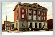 Cumberland MD-Maryland, Post Office Building, Antique Vintage Souvenir Postcard picture