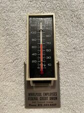 Vtg. Wall Thermometer Whirlpool Employees Federal Credit Union Evansville IN picture