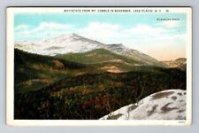 Lake Placid NY-New York, Mt Cobble, Whiteface, Antique Vintage Souvenir Postcard picture