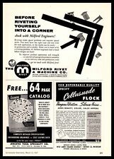 1957 Milford Rivet & Machine Hatboro PA Elyria OH Norwalk CA Aurora IL Print Ad picture