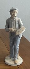 Vintage VTG Porcelain Old Man Painter Tall Figurine Lladro Style picture