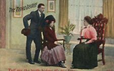 Vintage Postcard 1910's Third Degree Tell Me The Truth Before Too Late Comics picture