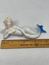 Vintage *JAPAN* Fish Tank Ceramic Lounging Beauty Mermaid Figure Nude - 4