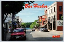 Postcard Main Street Bar Harbor Maine H10 picture