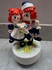 Vintage Schmid Revolving Music Box Raggedy Ann Andy The Shuffle Limited Edition picture