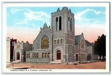 c1920s Fourth Street M.E. Church Exterior Sterling Illinois IL Unposted Postcard picture