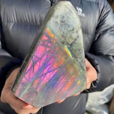 3.2lb Natural Rare purple Labradorite Quartz Crystal Mineral Specimen healing picture
