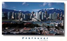 Postcard Vancouver Canada Snowy Mountains and Buildings picture