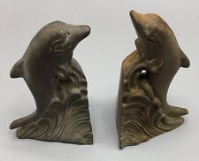 Vintage Brass Dolphin Bookends picture