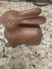 1940’s French Carved Wood Rabbit Bunny Trinket Box picture