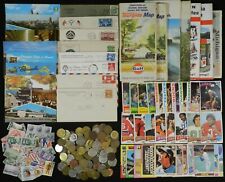 Vintage Grab Bag Lot INCLUDES:Map,Token,Stamps,Postcard,Envelope,1970's Baseball picture