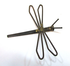 Vintage 1970's Handcrafted Brazed Square Iron Nail Wire Dragonfly Brooch w/o pin picture