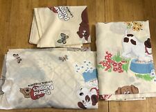 VTG 80S POUND PUPPIES PILLOWCASE 1985 TONKA FOR BED SHEET SET  picture
