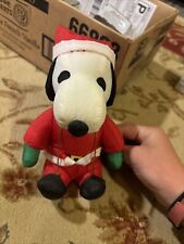 Vintage Peanuts Santa Snoopy Christmas Whitmans Plush Toy Stuffed Animal Small picture