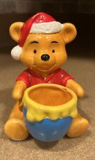 Vtg Winnie The Pooh Santa Tealight Candle Holder Walt Disney Productions Japan picture