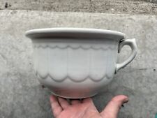 Antique International Pottery Ironstone Chamber Pot  Stains Craze Farmhouse Chic picture