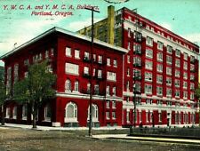 Portland Oregon OR YWCA and YMCA Buildings 1910 Vtg Postcard picture