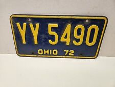 1972 Vintage Original Ohio License Plate YY 5490 picture