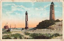 Old & New Light House Cape Henry Virginia VA 1927 Postcard picture
