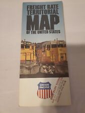 1979 UNION PACIFIC FOLD OUT FREIGHT RATE TERRITORIAL MAP UNITED STATES picture