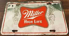 Vintage Miller High Life Beer Booster License Plate picture