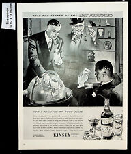 1944 Kinsey Blended Whiskey Gay Nineties Drink Globe Vintage Print Ad 38556 picture