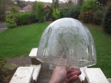 Superb  Antique Victorian Veritas Acid Etched Beehive  Oil Lamp Shade picture