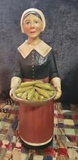Vintage Signed Leo R.Smith Thanksgiving Harvest Pilgrim Woman 2905/5000 Repaired picture