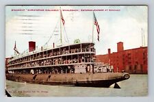 Chicago IL-Illinois, Steamship Christopher Columbus, c1910 Vintage Postcard picture