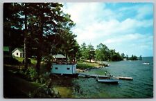 Wolfeboro New Hampshire Lake Wentworth Point Breeze Chrome UNP Postcard picture