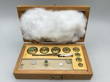 Vintage CLAY-ADAMS Balance Scale WEIGHTS Boxed Pharmacy Apothecary ASIS picture