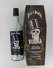 Black Death Vodka 1987 Original 1st w/Brown Coffin 750ml Bottle Slash Guns Roses picture