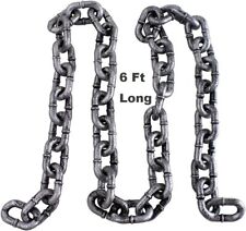 6ft-Realistic Fake JUMBO IRON CHAIN Halloween Haunted House Prop Decoration-72in picture