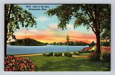 Minneapolis MN-Minnesota, Lake Of The Isles, Antique, Vintage Souvenir Postcard picture