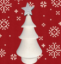LARSSONS TRA Sweden Natural Silver STAR Wooden Christmas TREE 5