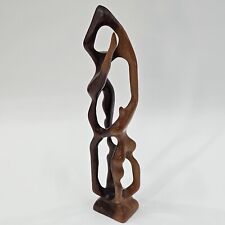 Hand Carved Wood MCM Biomorphic Abstraction Polished Art Sculpture  picture