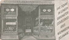 Original Green Sign Jewelry Store Store Front  Wilmington Delaware Postcard picture