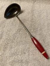 Vintage A & J Red Handle Serving Ladle, Teardrop, Wood Handle, Made in U.S.A. picture