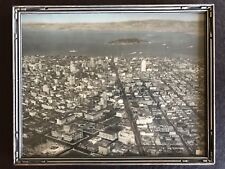 1920s Large Tinted Aerial View San Francisco Goat Island Yerba Buena Island picture