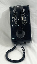 VINTAGE 1958 BELL SYSTEM ROTARY DIAL BLACK PHONE WALL WESTERN ELECTRIC picture