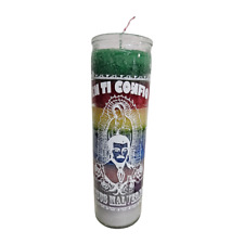 Jesus Malverde 7 Color Ritual Candle/ 7 Color Veladora picture