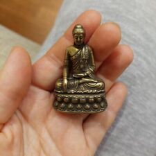 Vintage Brass Sitting Buddha Figurine Small Sakyamuni Statue for Collection Hot picture