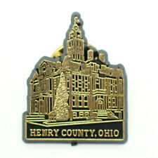 Henry County Ohio Gold Tone Vintage Lapel Pin picture