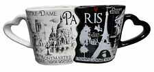 Paris - Notre Dame Interlocking Vintage Mug / Cup Set Collectable Drinkware picture