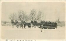 Oregon Large horse Drawn Sled Winter Scene C-1910 RPPC Photo Postcard 22-3380 picture